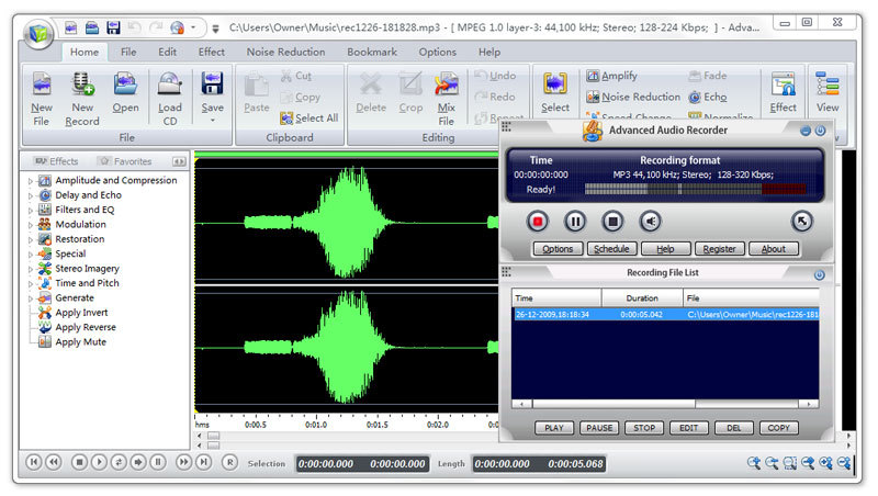 Advanced Audio Recorder Screenshot